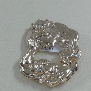 Vintage Kirk’s Folly Signed Gold-Tone “Lady of the Lake” Brooch